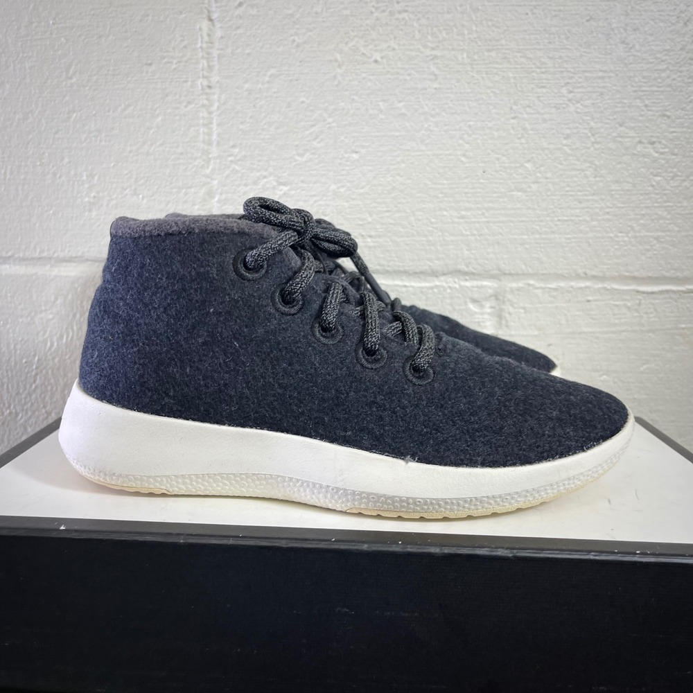 Allbirds Wool Runner-up Mizzles Charcoal Gray High Top Sneakers Women's 7 US